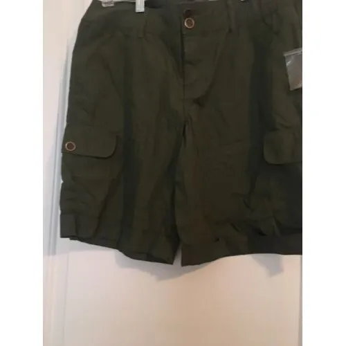 Faded Glory Women's Shorts Green Casual Pockets Size 8 - Image 3