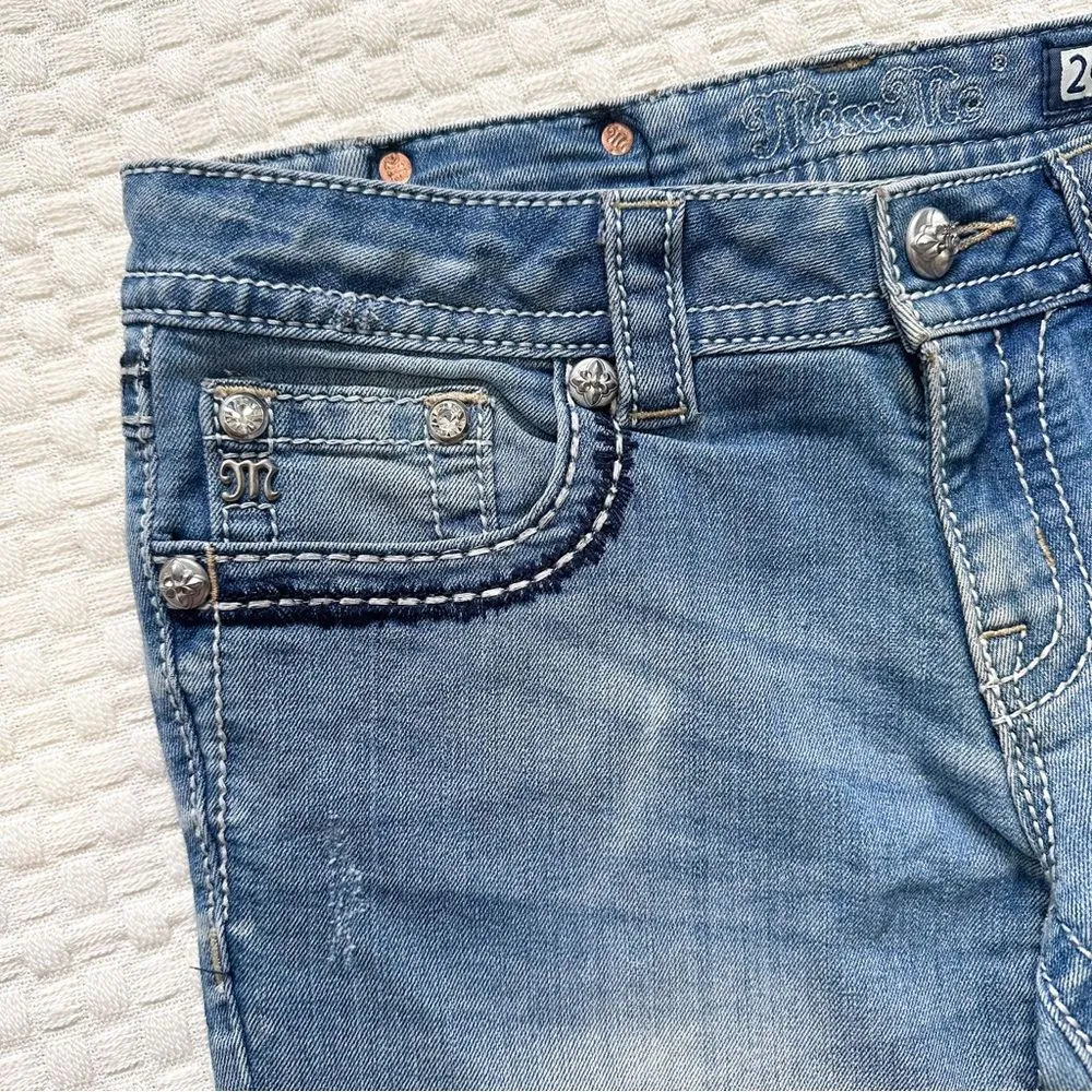 Miss Me Womens Size 29 Signature Rise Boot Cut Jeans Embellished Back Pockets - Image 4