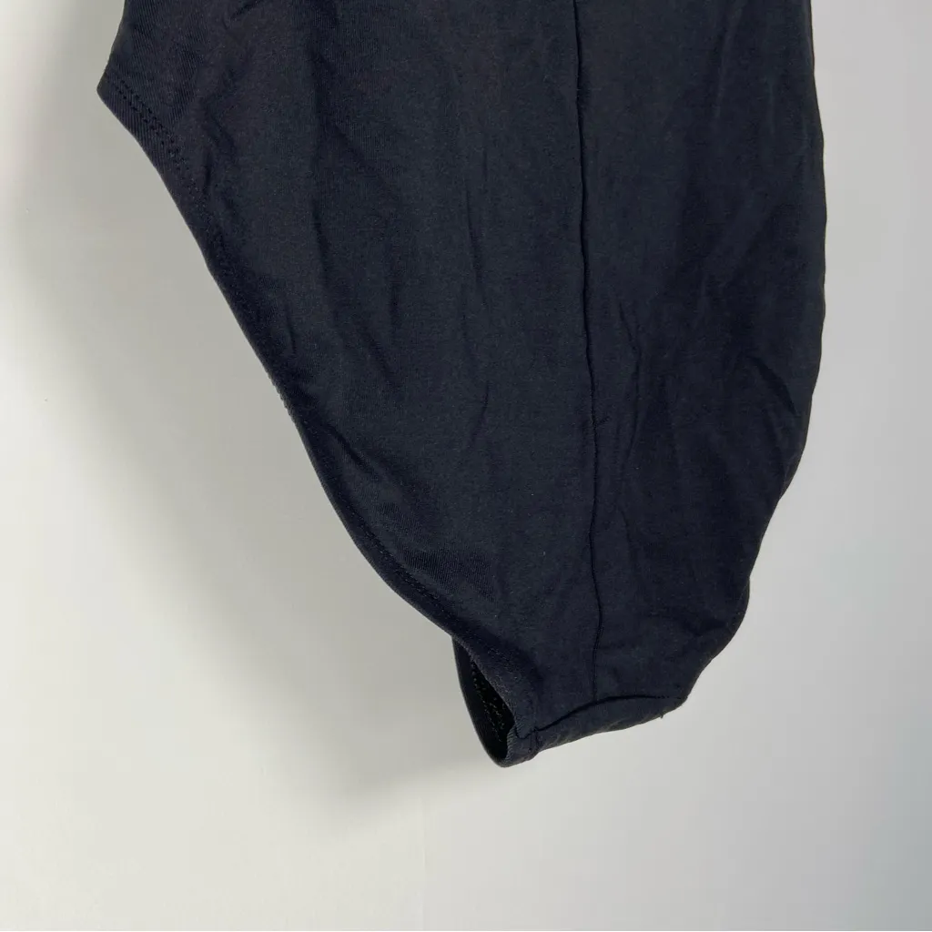 La Blanca Ruched One Piece Swimsuit Island Goddess Strapless Full Coverage Size8 - Image 6