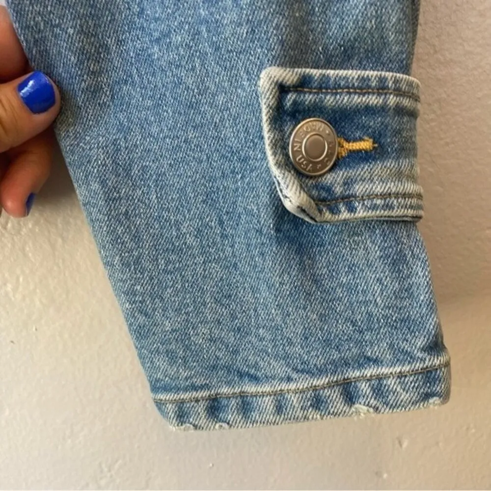 A.L.C. Luke High Waisted Paper Bag Denim Pants in Light Indigo - Image 13