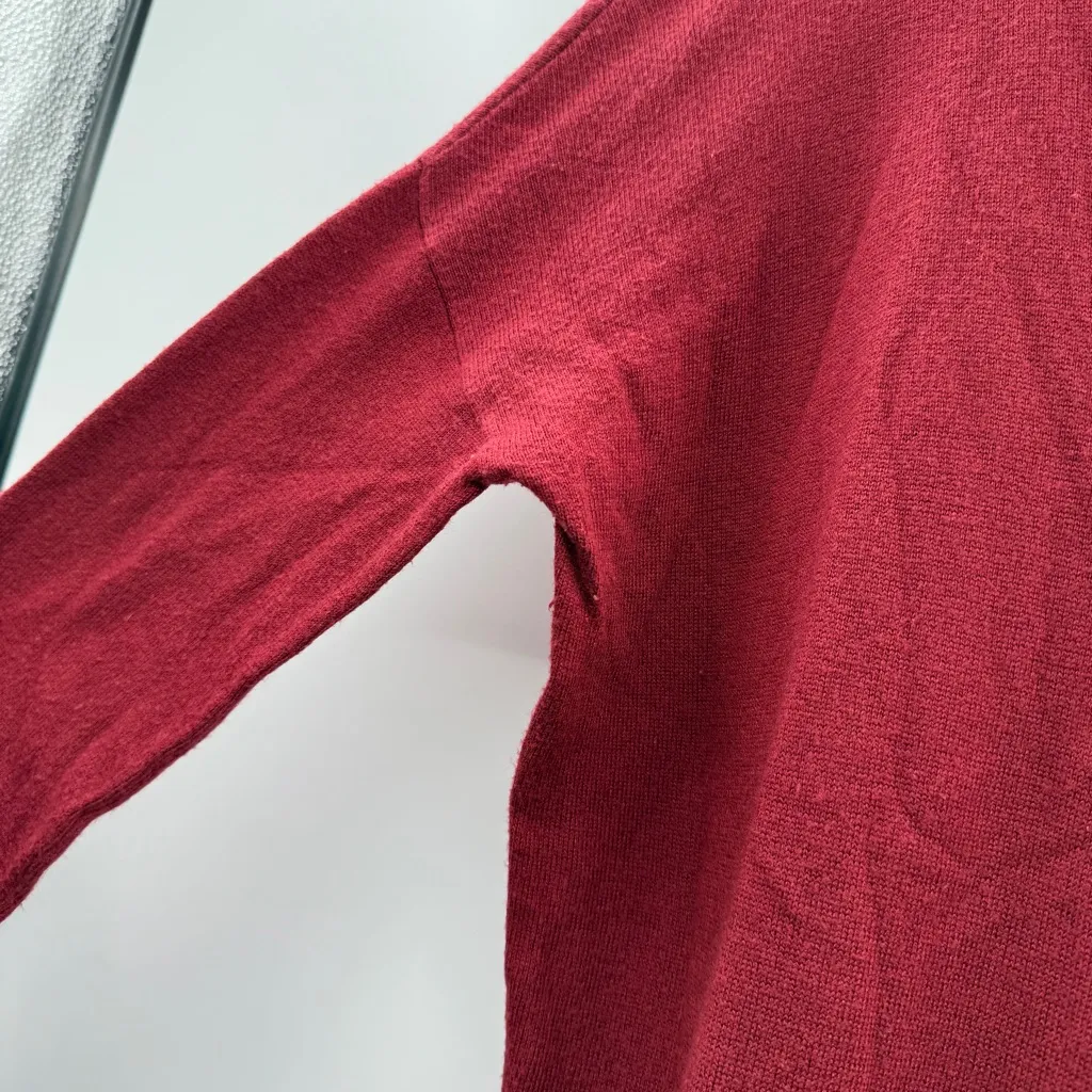 Universal Standard Asymmetric Tunic Sweater Women’s Size XS Red Long Sleeve - Image 9