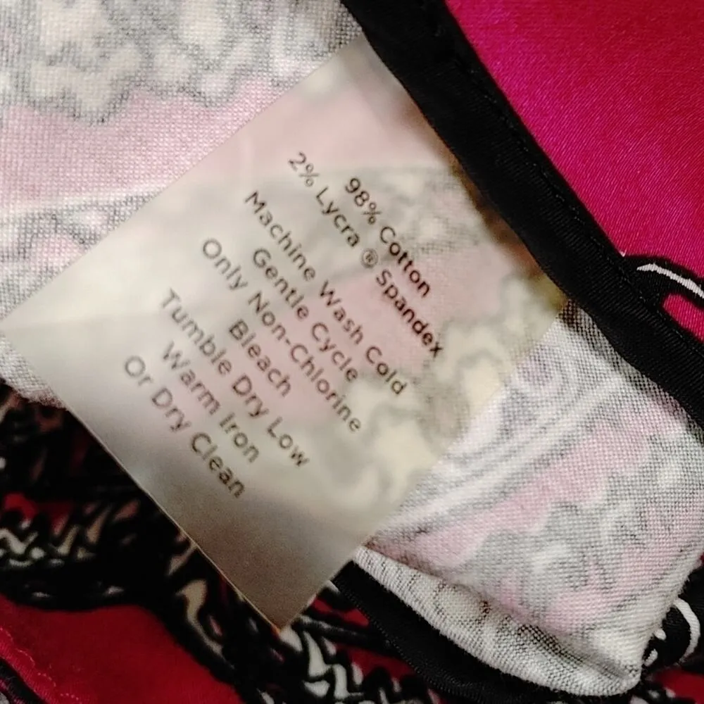 Talbots Size 8 Paisley Magenta Sleek Pants Career Pop Trendy Vibrant Unique - Image 7