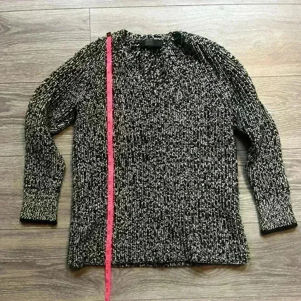 Rag & bone denim Black White V Neck Long Sleeve Sweater Size XXS - Image 6
