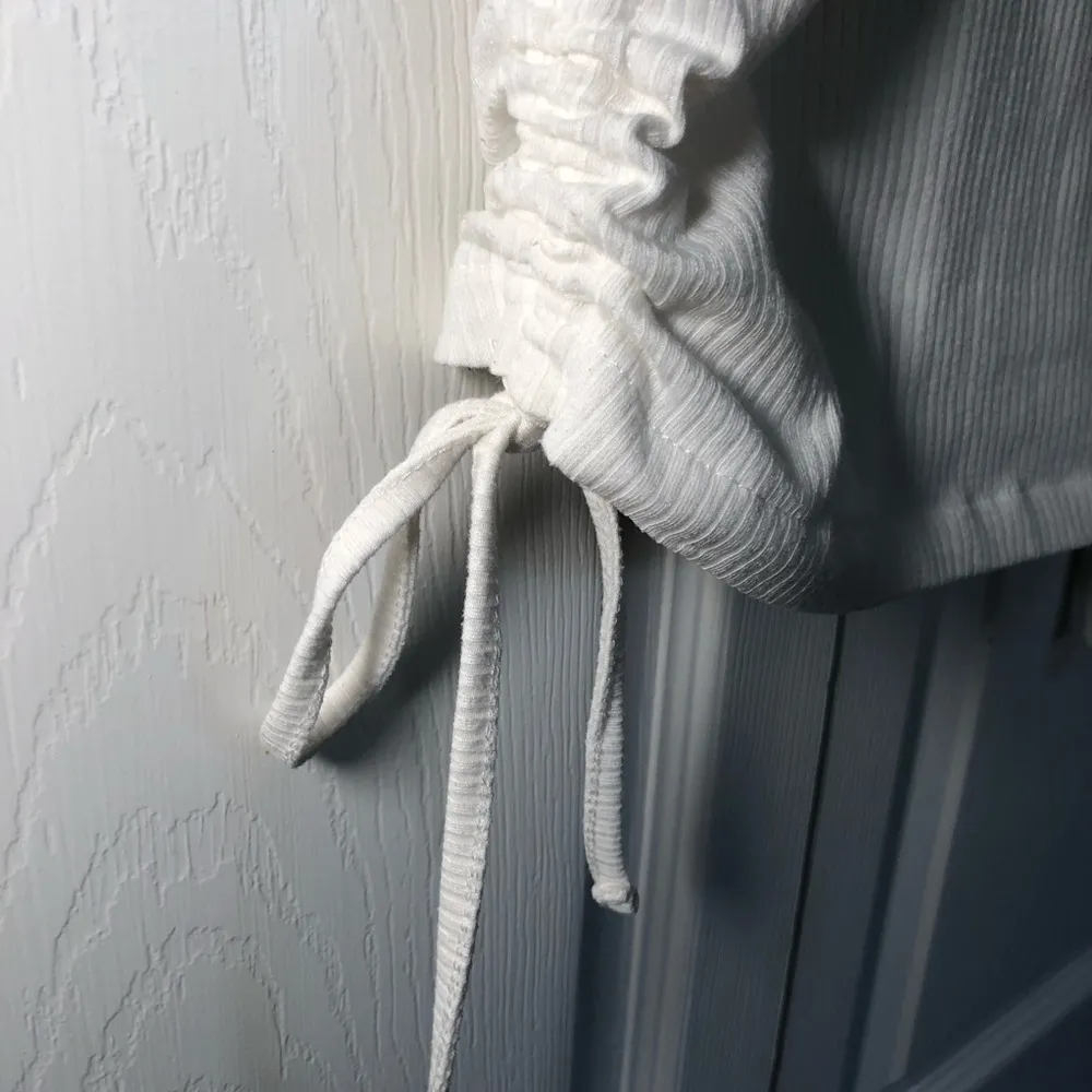 White Zara Size Tie High Neck Tank Size L - Image 4