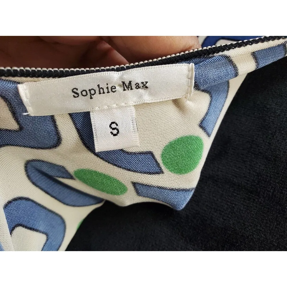 Sophie Max Women's Polyester Round Neck Long Sleeve Knee Length Dress Size Small - Image 9