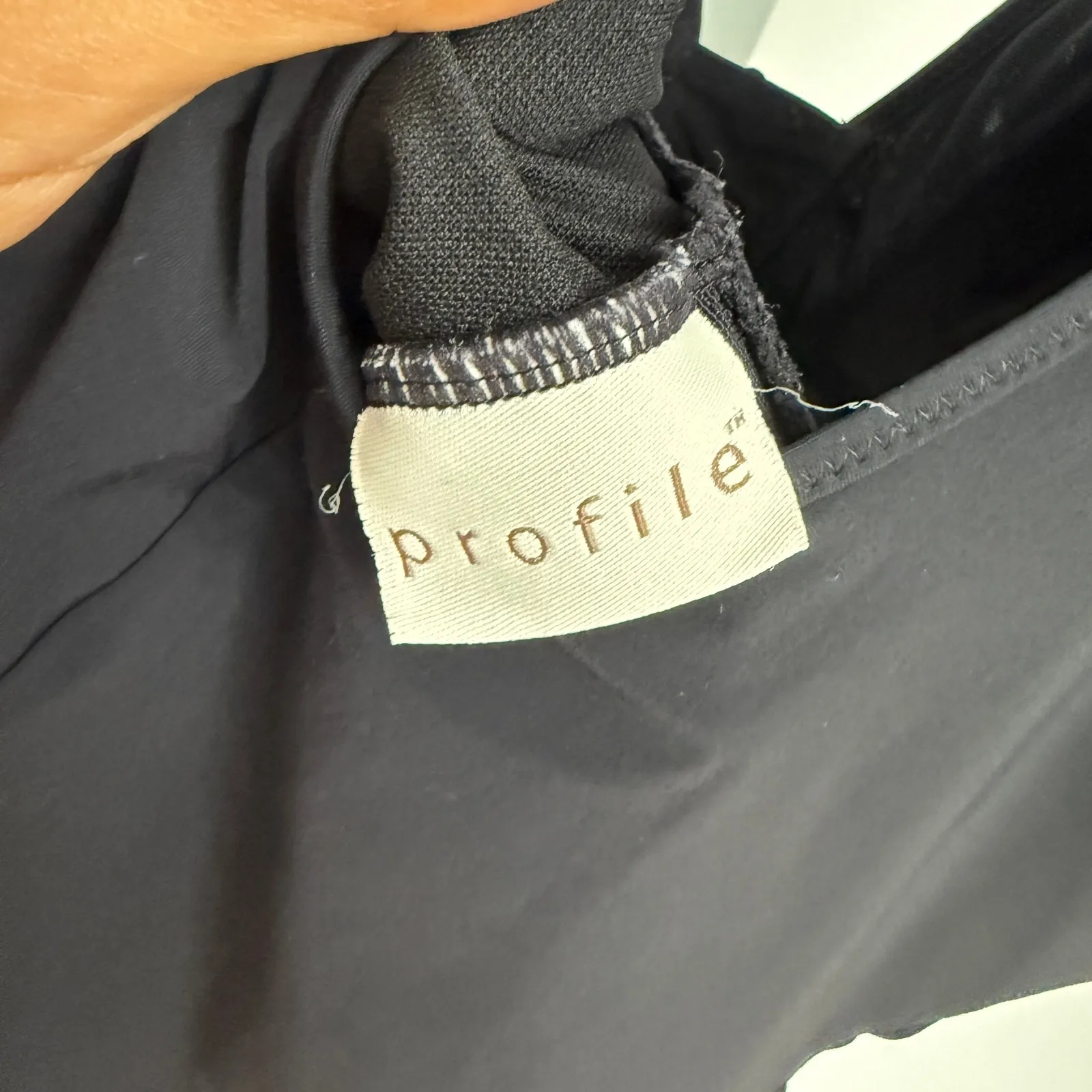 Profile by Gottex‎ Black One Piece Swimsuit Ruched Jewel Detail Size 14 - Image 5