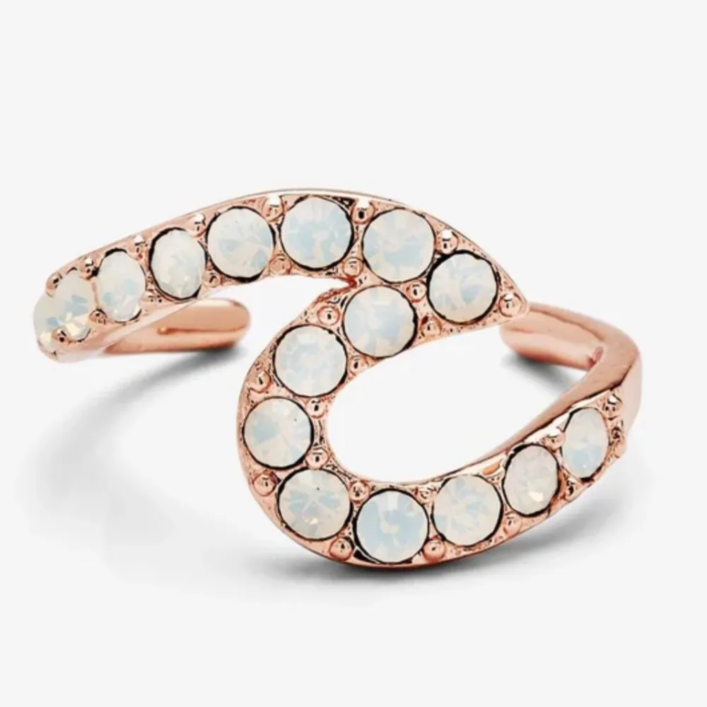 Rose Gold Plated White OPAL Wave Swirl EAR CUFF by Pura Vida NWT NEW Pink - Image 2