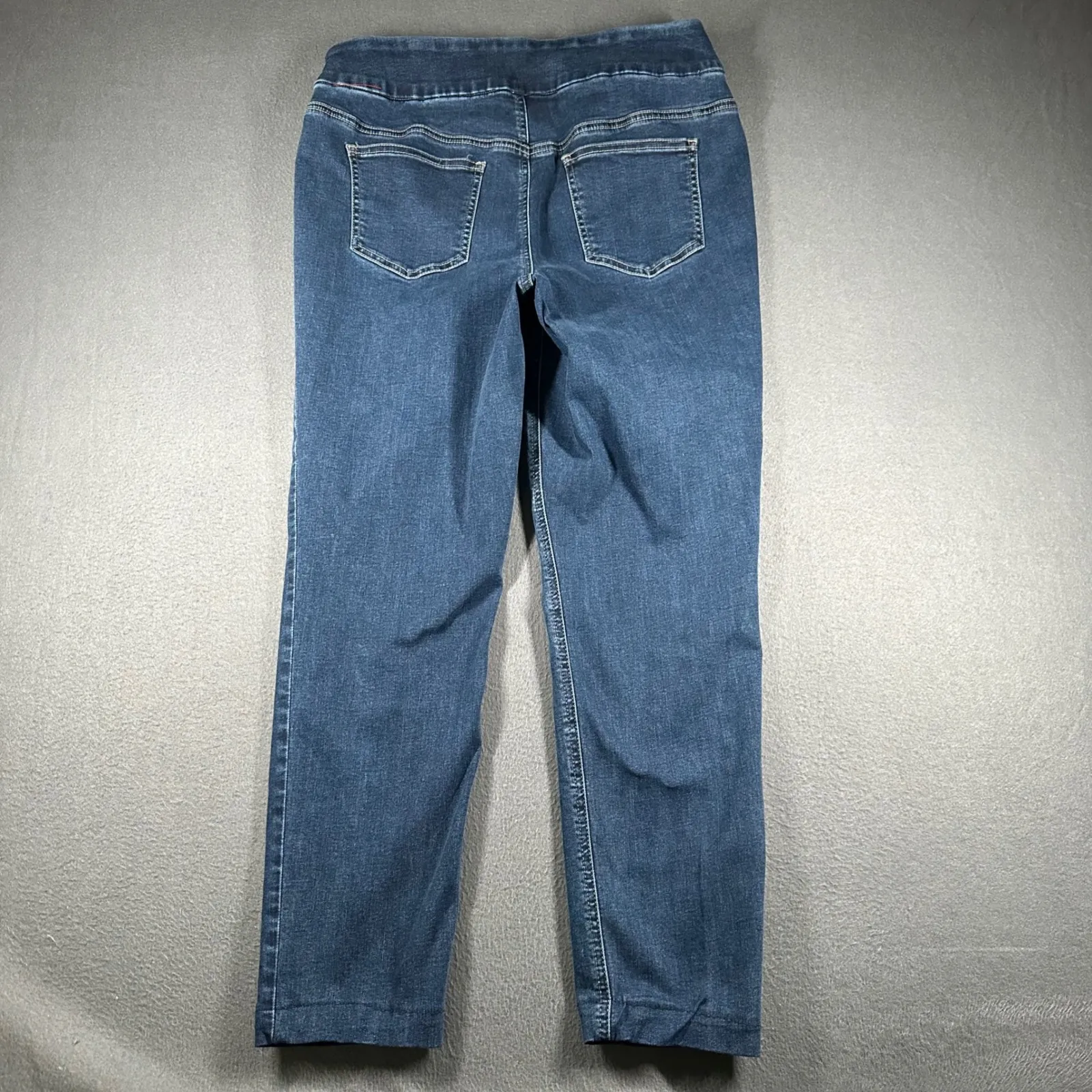 Chicos Perfect Stretch Nicky Jegging Jeans Womens 1R US 8 Blue Denim Hemmed - Image 12