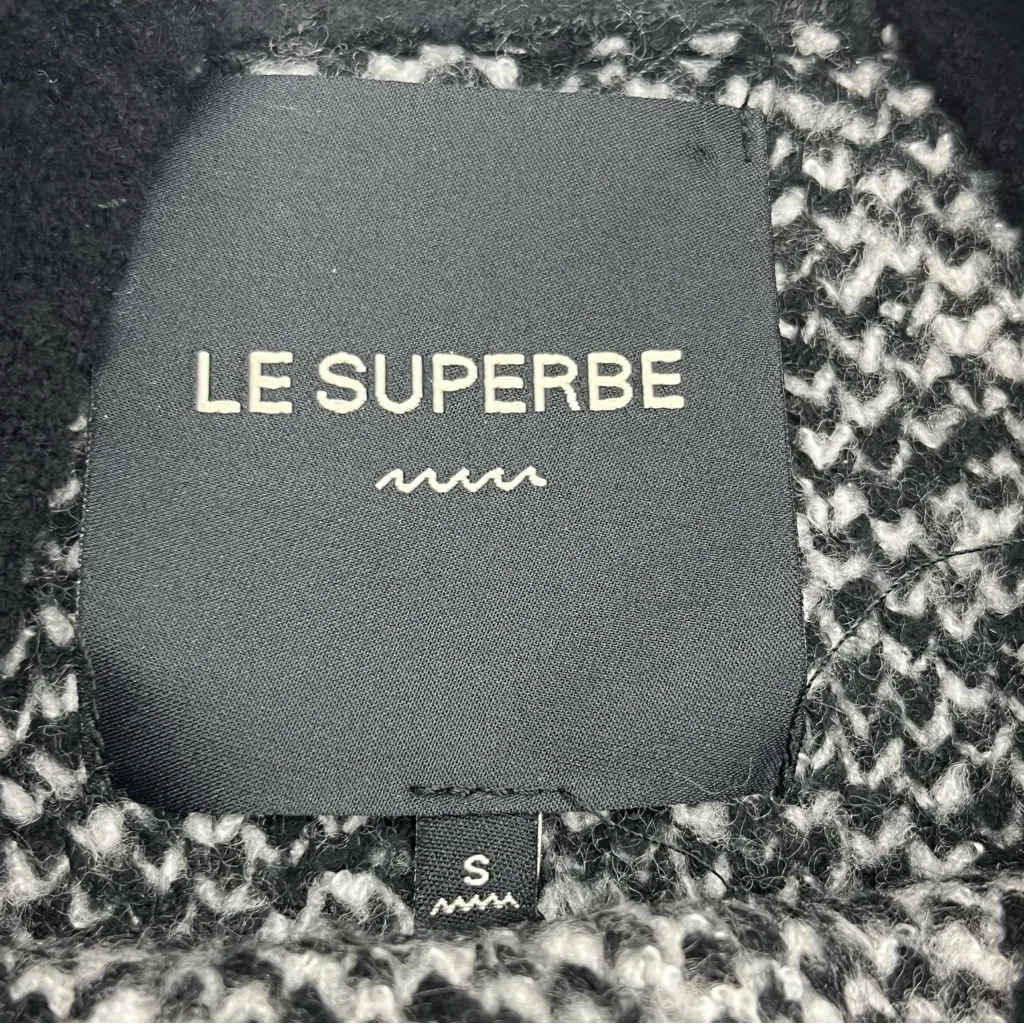 Le Superbe Clairvoyant Bra‎ Top Women Small Black White Sweater Cropped Tank NEW - Image 3