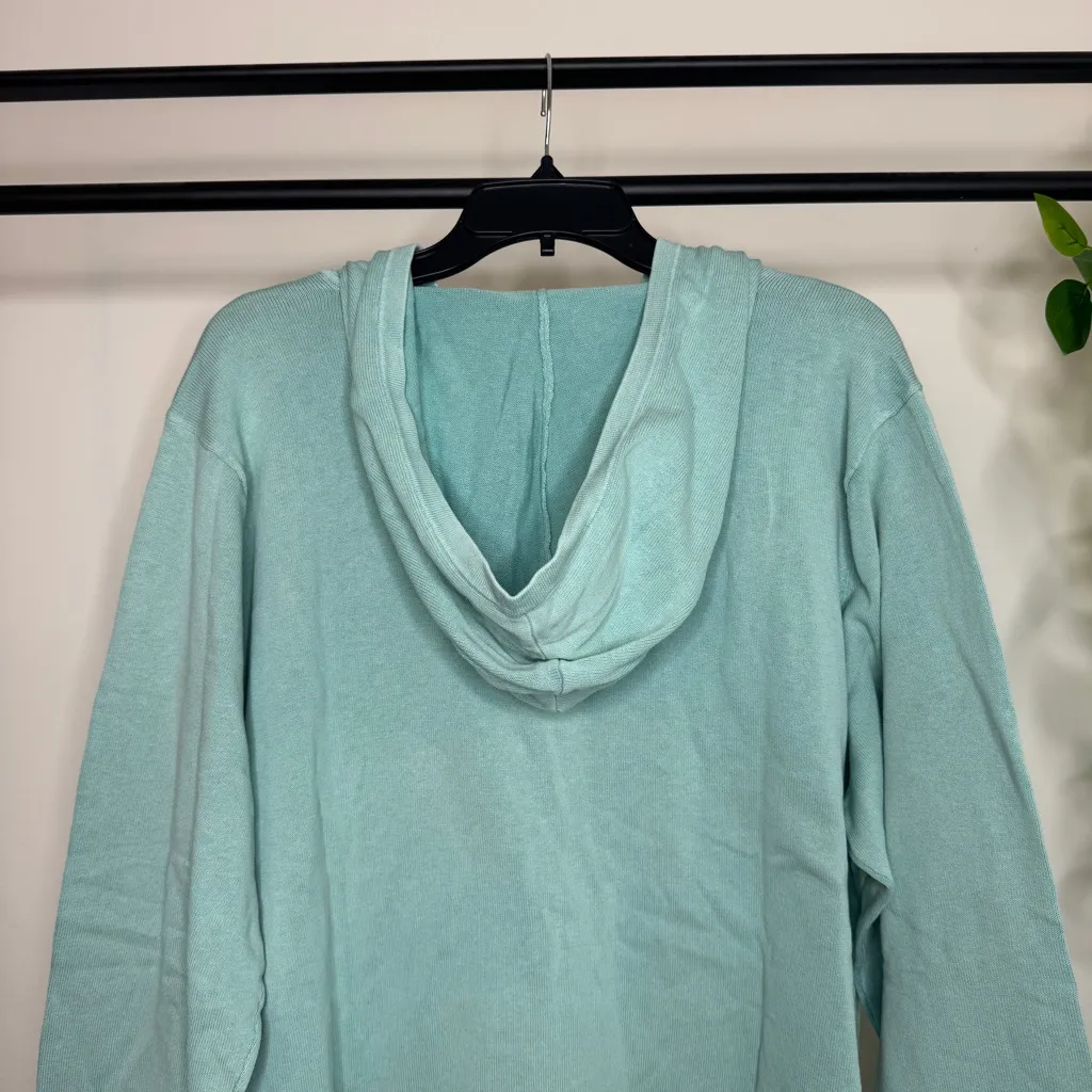 NWT Barefoot Dreams Sunbleached 100% Cotton Bonfire Hoodie Seagreen 2X - Image 7