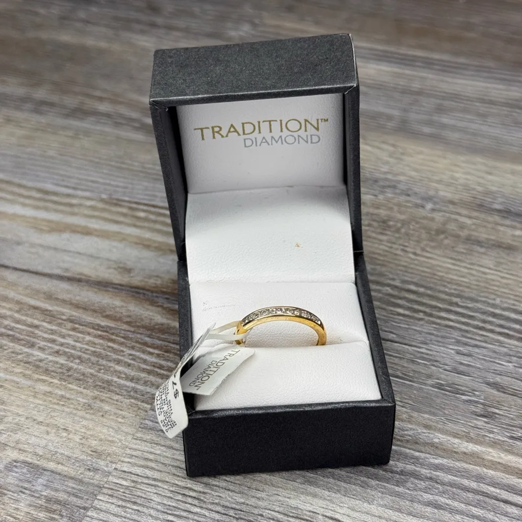 Traditional Diamond Channel Band 0.25 Total Carat Weight 10k Yellow Gold Size 7 - Image 2