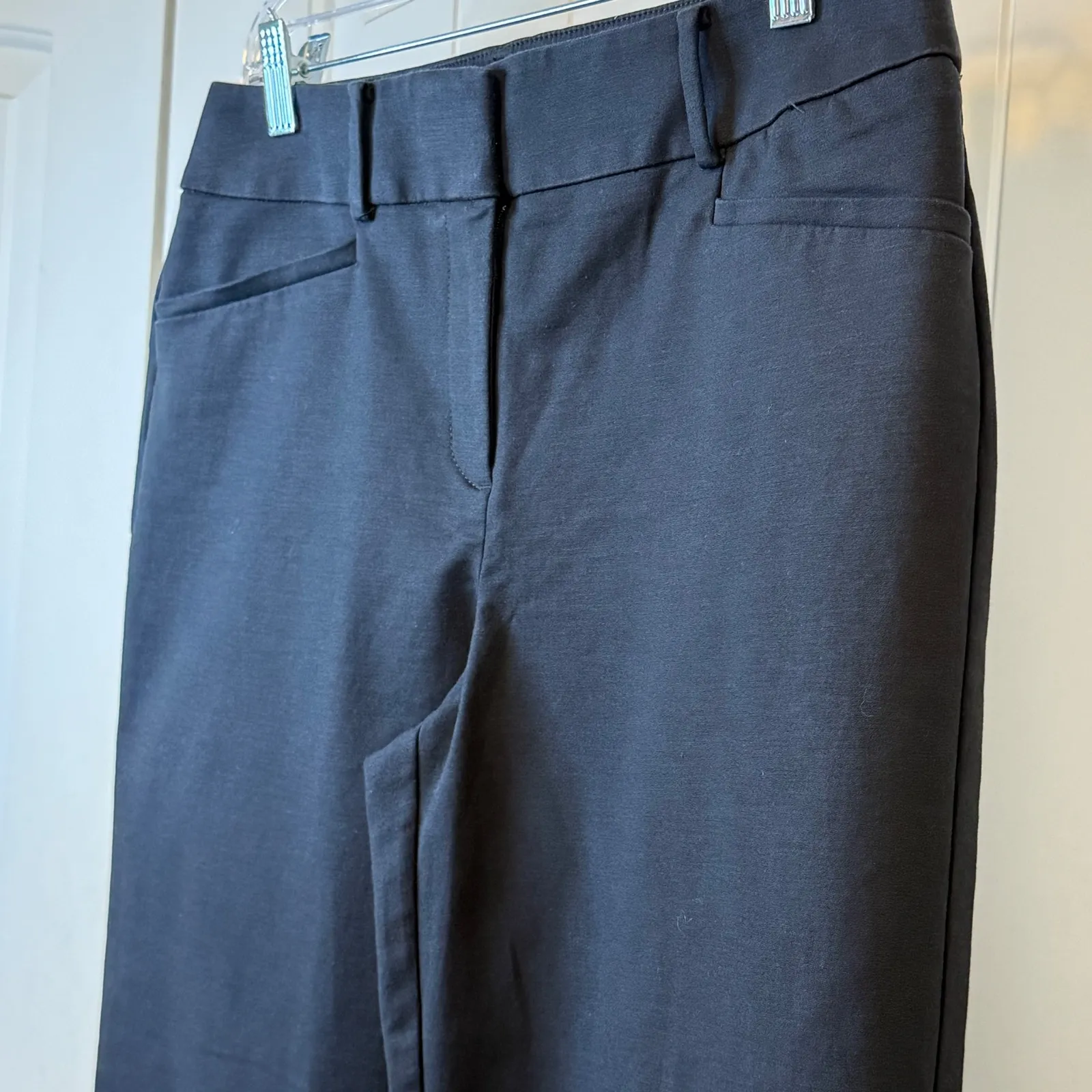 LOFT Julie Riviera Black Career‎ Crop Dress Pants Ankle Slit Women's Size 6 # - Image 5