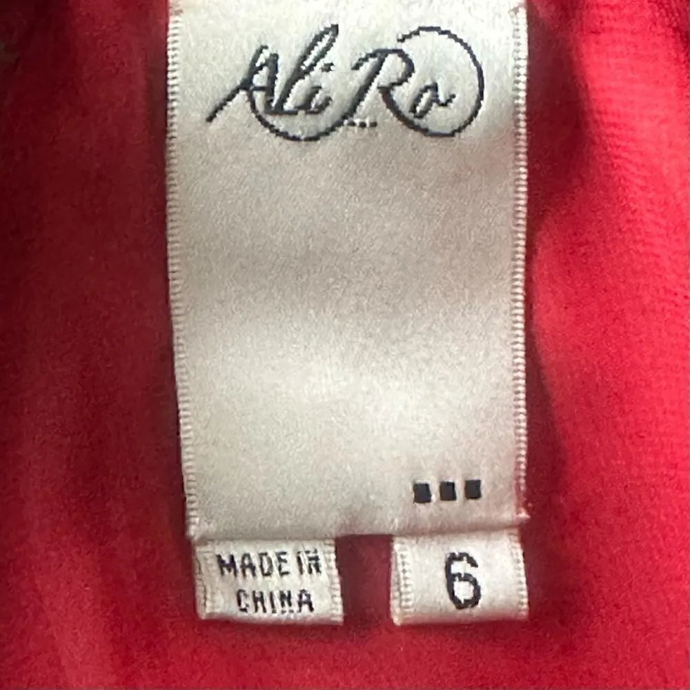 Ali Ro red floral dress - Size 6 - Image 7