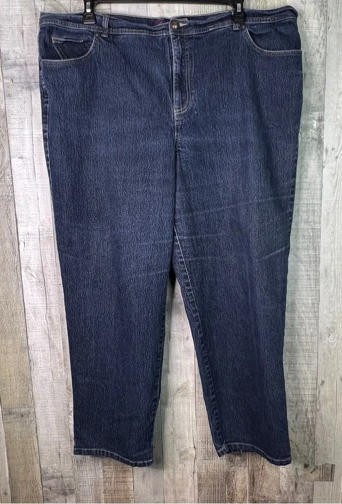 Gloria Vanderbilt “Amanda” Size 24W 5 Pocket Blue Denim Jeans Straight Leg - Image 1