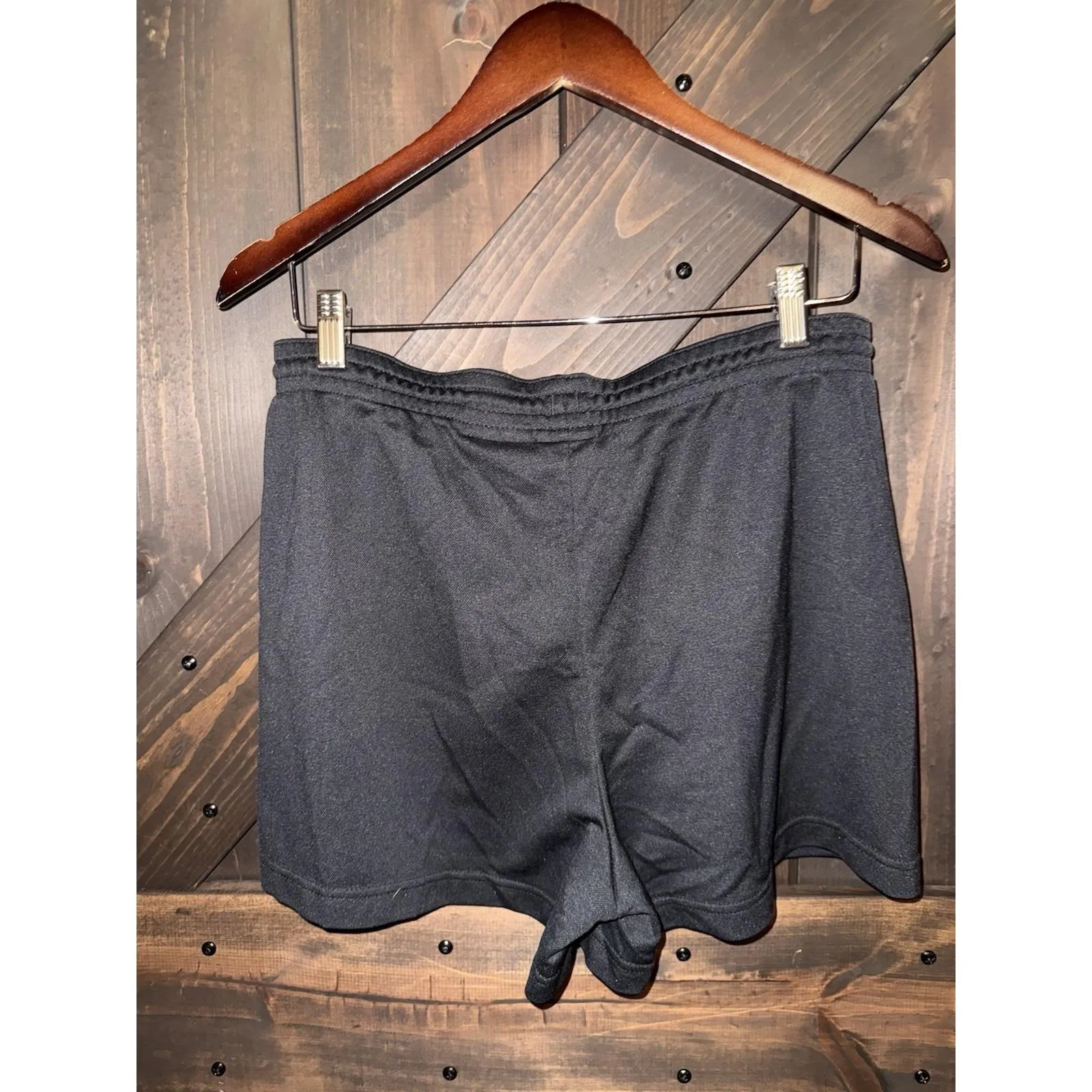 Nike VTG Y2K Gray Tag Women's Sz L‎ Large Black Shorts Drawstring Dri-fit - Image 5