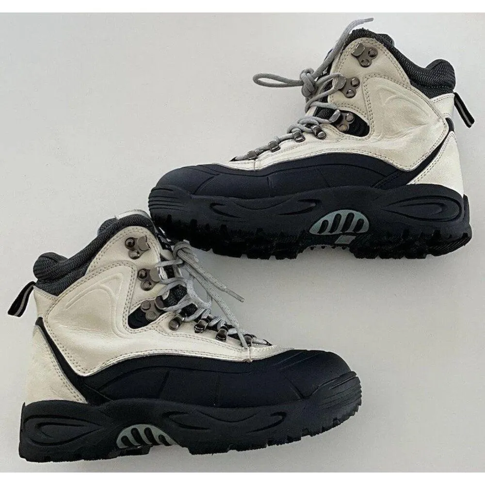 Alpine Design Women’s Sz 8 Boots Blue White Cream Leather Activewear Travel - Image 2