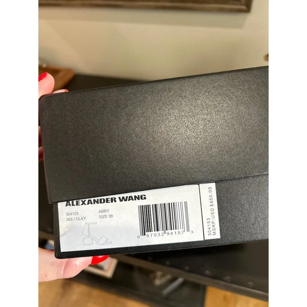 Alexander Wang Abby Suede Heels Clay Womens US 8 - Image 15