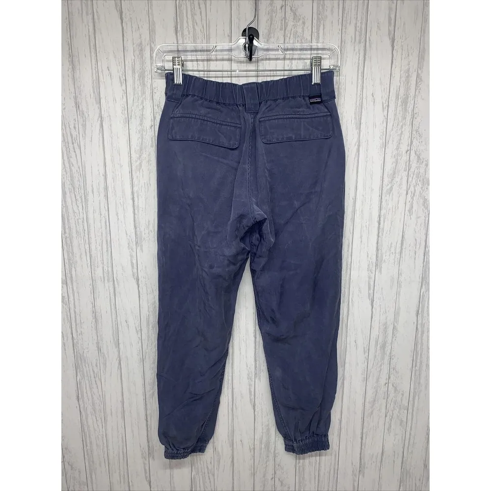 Womens Size 0 Patagonia Twill Joggers Blue EUC - Image 3