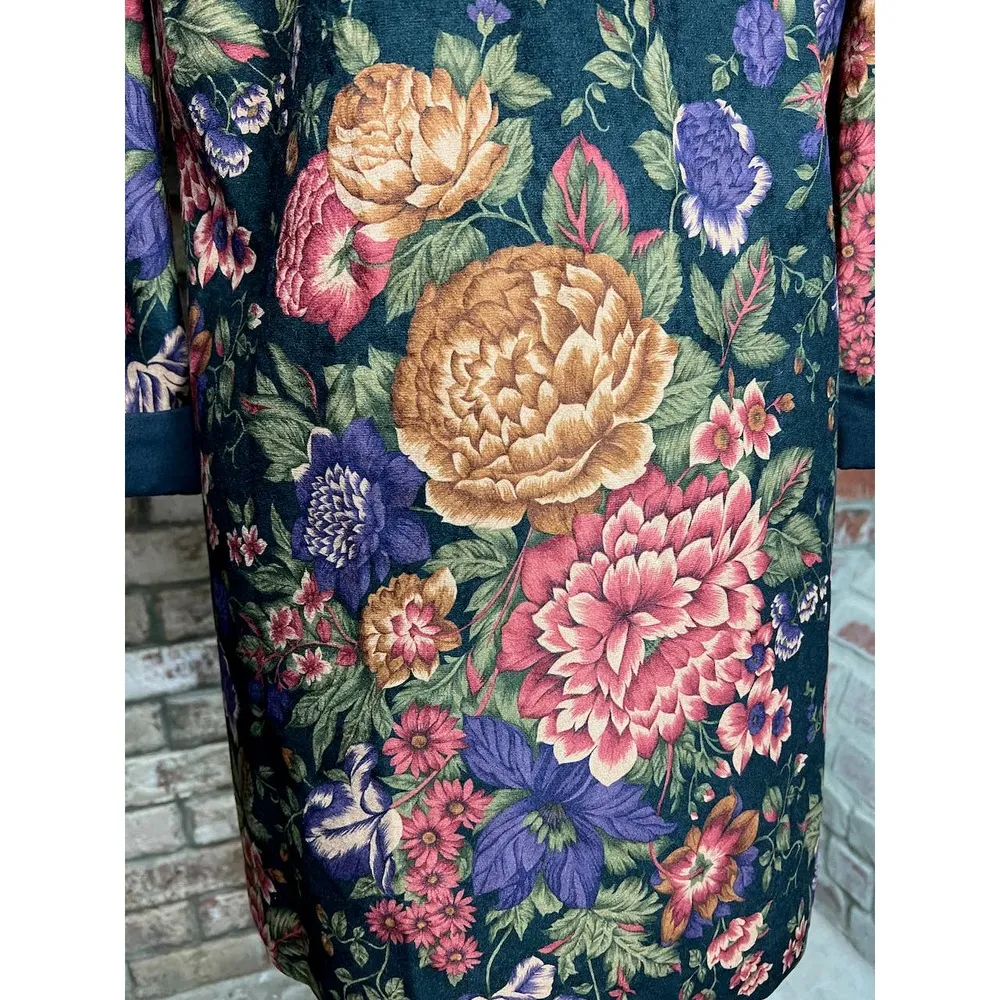 blazer floral boxy boyfriend mustard mauve purple 1980s Pink Size 14 - Image 7