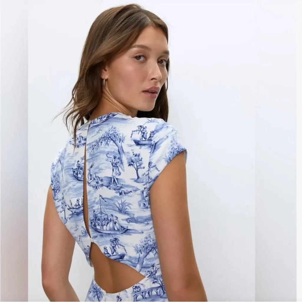 Aritzia Babaton Hamptons Toile Midi Dress - Image 4