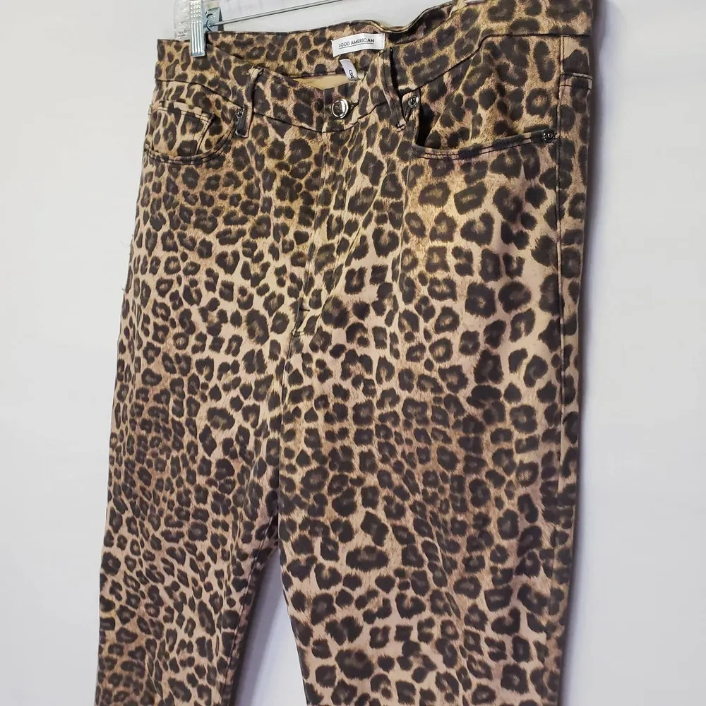 Good American Good Waist Leopard sprint Skinny Jeans Size 16 - Image 5