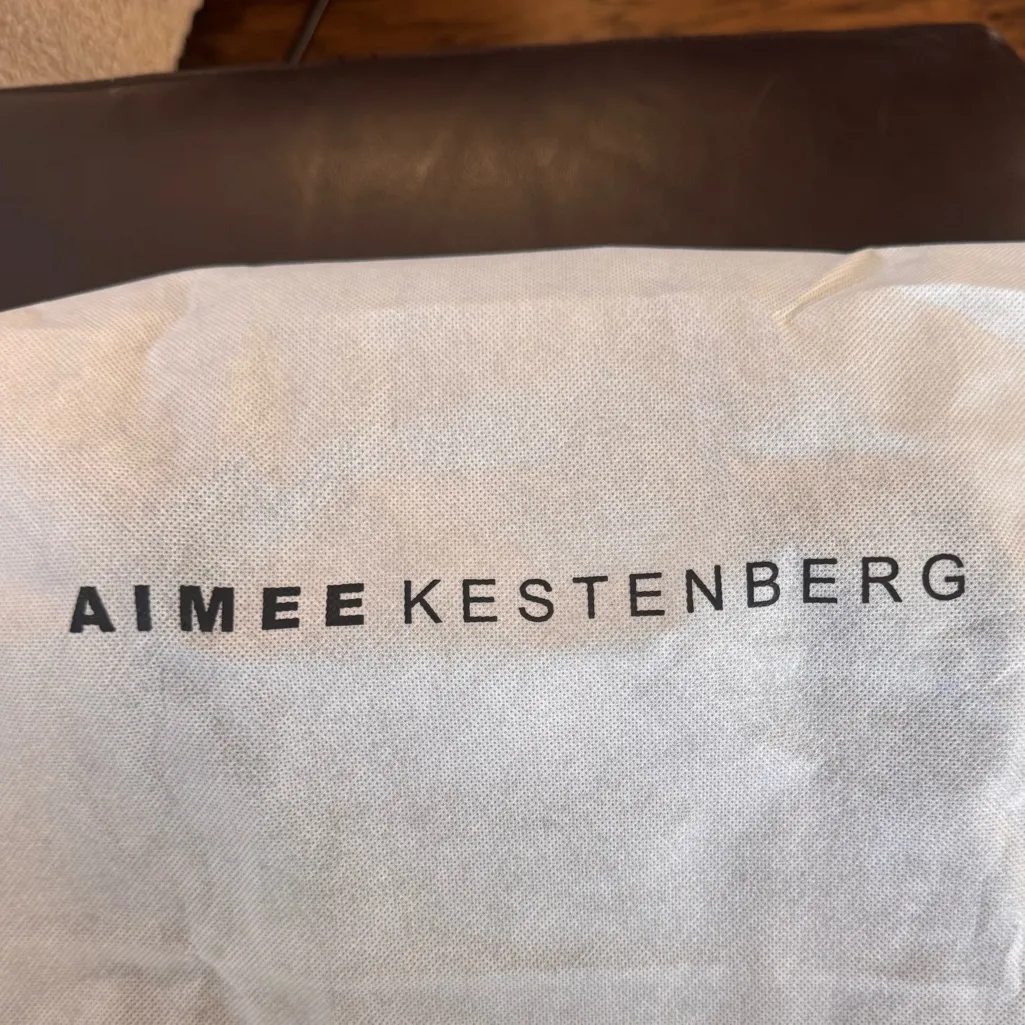 Aimee Kestenberg Designer Gray Suede Tote Bag - Image 4