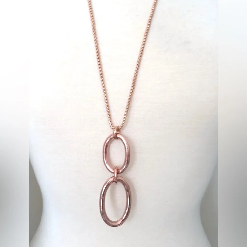 B54. White House Black Market Rose Gold Geometric Toggle Bracelet NWT - Image 5