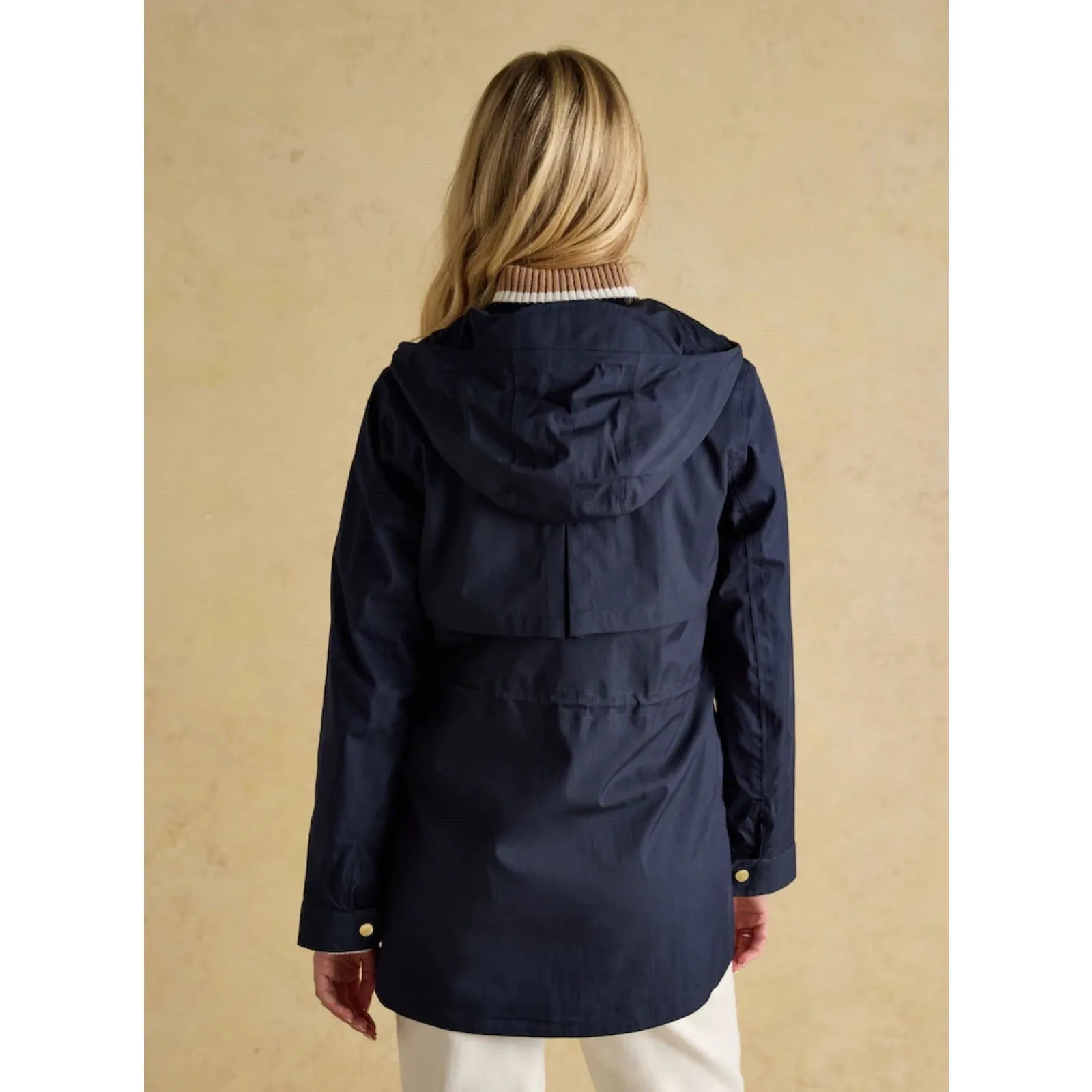 JOULES Women’s Hooded Jacket Coast Mid Length Waterproof Navy Blue Size U.S 6 - Image 12