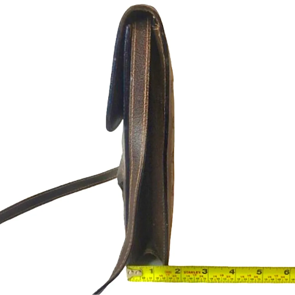 GUCCI GG Supreme Ophidia Sherryline Brown Leather Tan Coated Canvas Shoulder Bag - Image 8