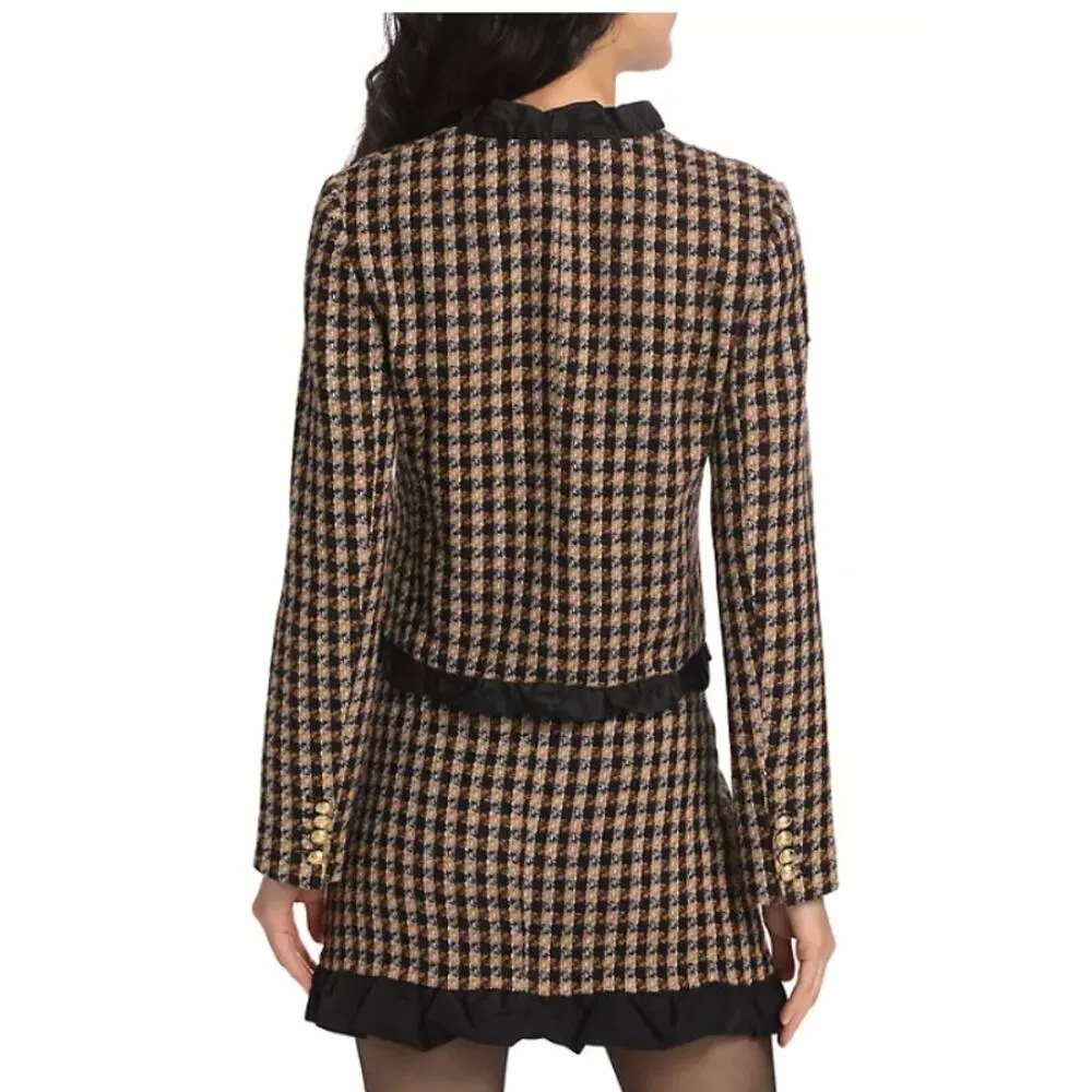 Derek Lam 10 Crosby Betti Plaid Twisted Ruffle - Image 13