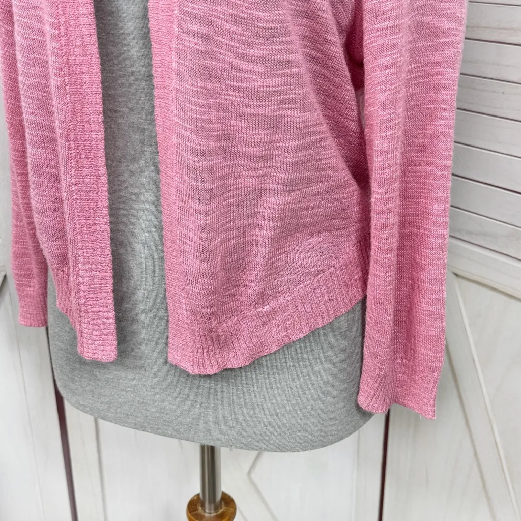 Torrid Slub Knit 3/4 Sleeve Cropped Shrug Cardigan Pink Large - Image 6