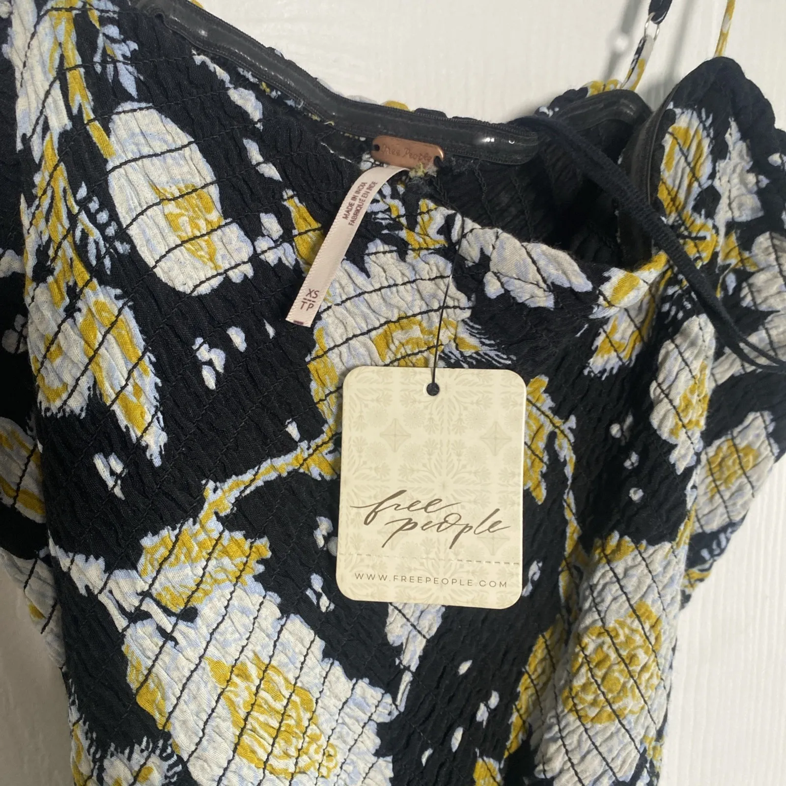 Free People XS Moonless Combo Black Floral Jumpsuit NEW Little Of Your Love - Image 10