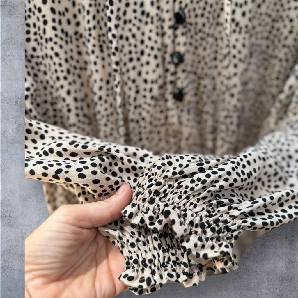 BEACHGOLD by ANTHROPOLOGIE Chelsea Romper • XS/S • Tan/Black Leopard - Image 7