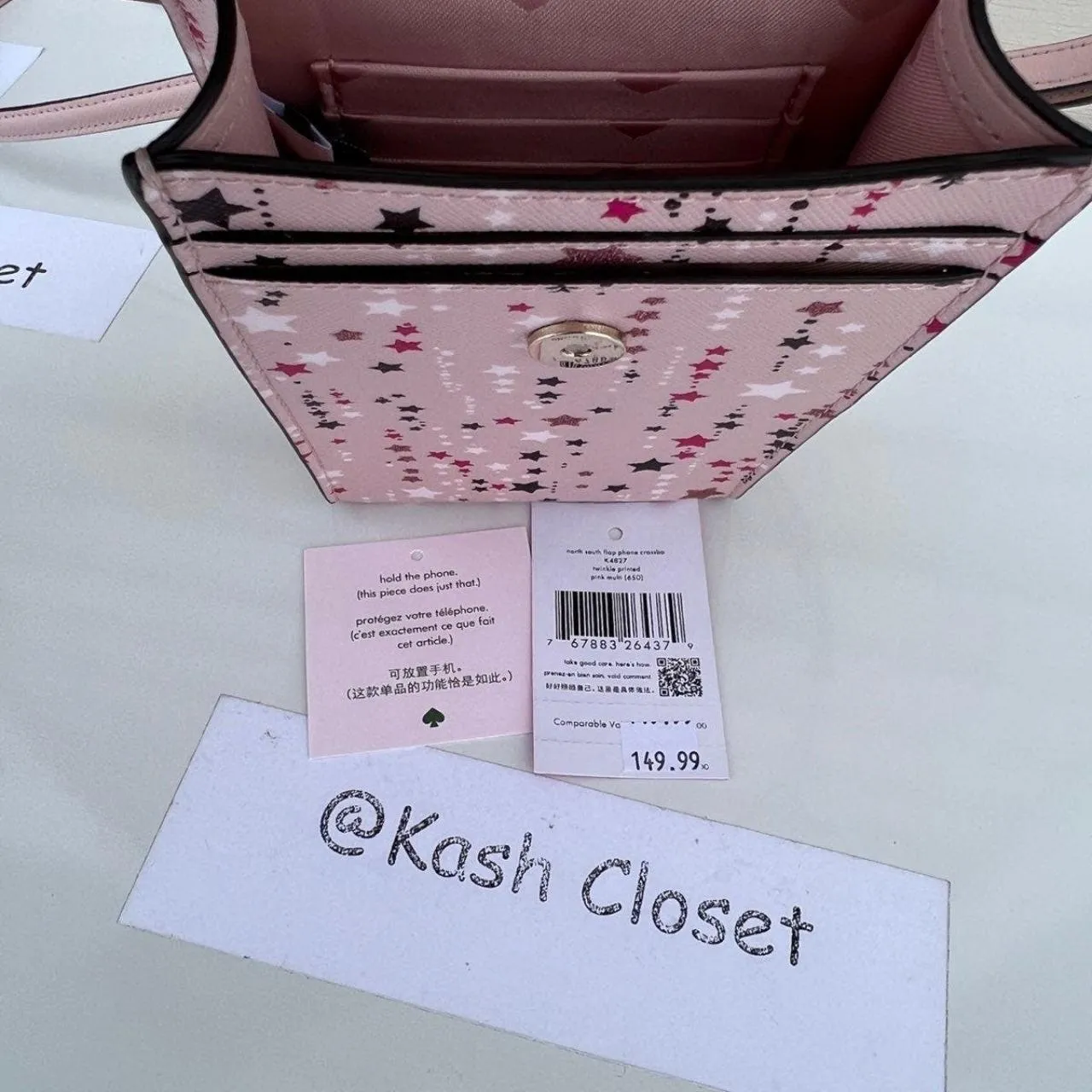 Kate Spade New York Pink Multi Phone Crossbody - Image 3