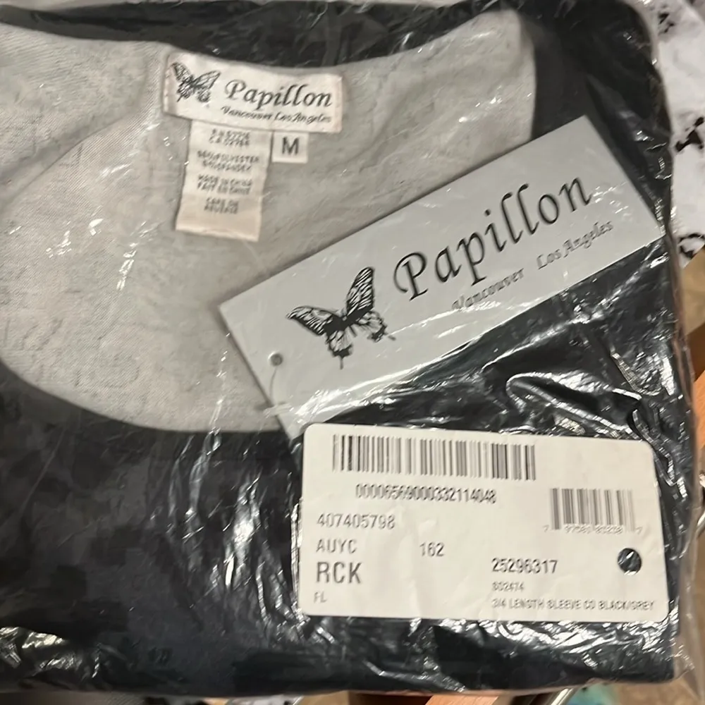 NWT! Papillon Damask Print 3/4 Sleeve Sweater Dress Black Size M - Image 11