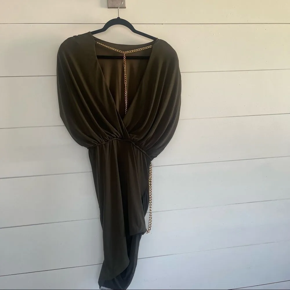 Retrofete Chain Green Chessie Bodycon Dress - Image 3