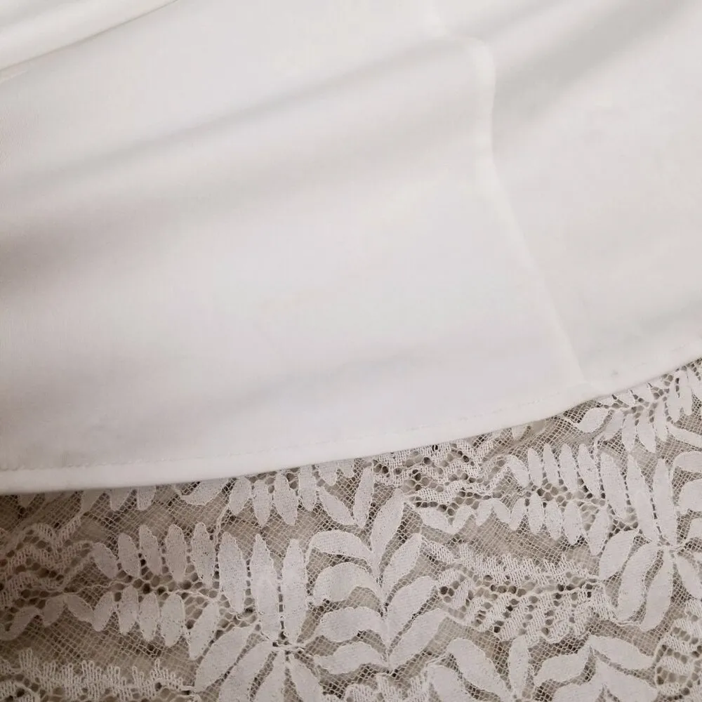 NWT Fame and Partners Chelsey White Lace Wedding Gown Dress Sz 2 - Image 15