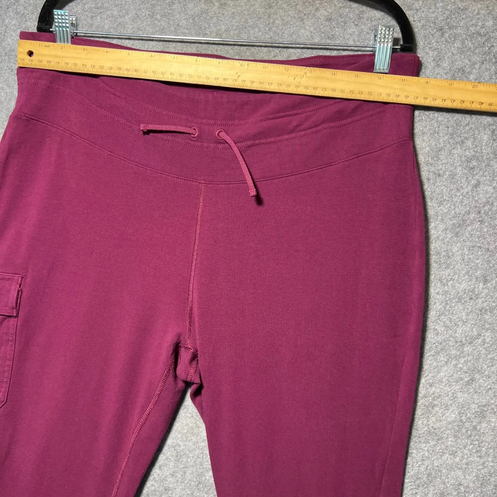 Columbia Leggings Cargo Jogger Pants Women's XXL Burgundy Cotton - Image 2