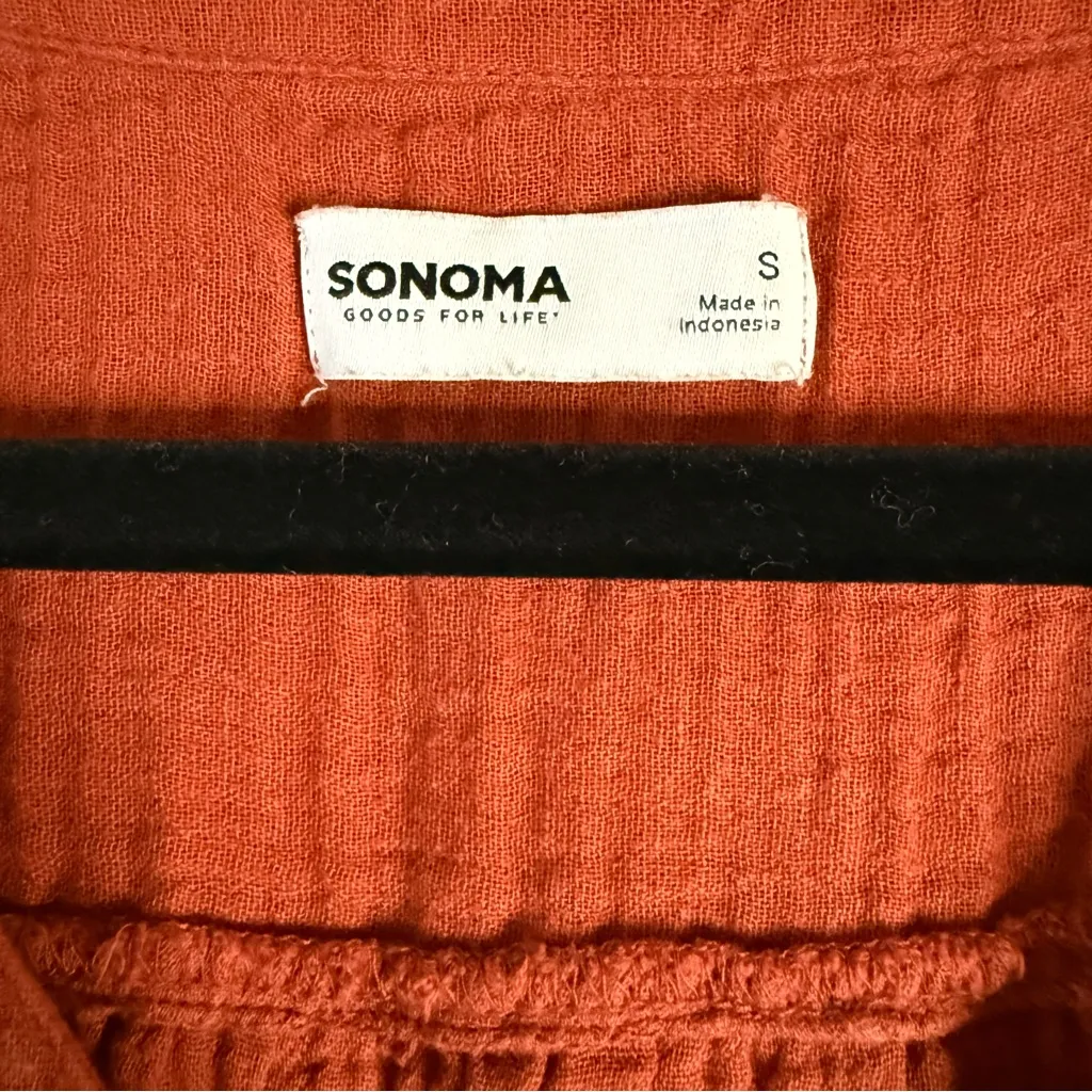 Sonoma Terracotta Button-Front Dress - Image 3