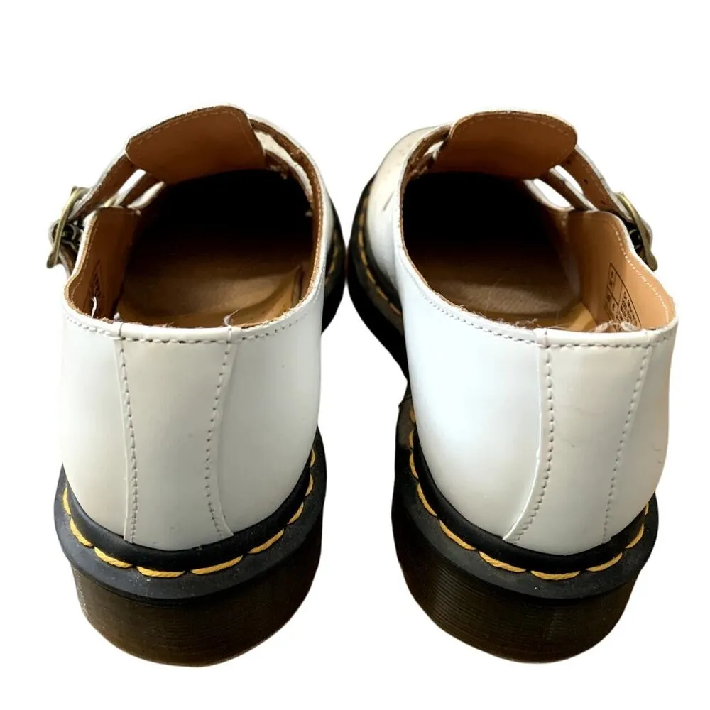 Dr. Martens  Smooth Leather Mary Jane's Shoes in White - Image 6