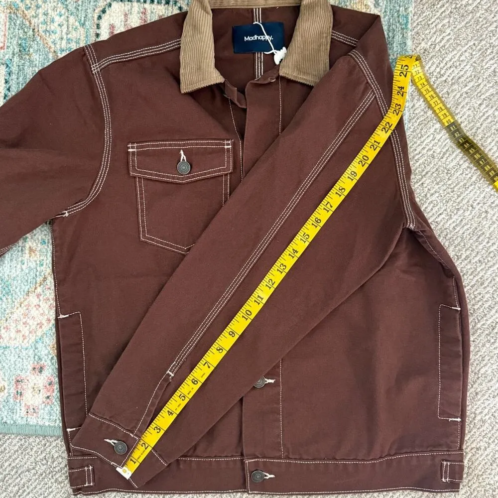 Madhappy Work Jacket Chore Coat Unisex Oversized Corduroy Collar XS or S NWT - Image 12