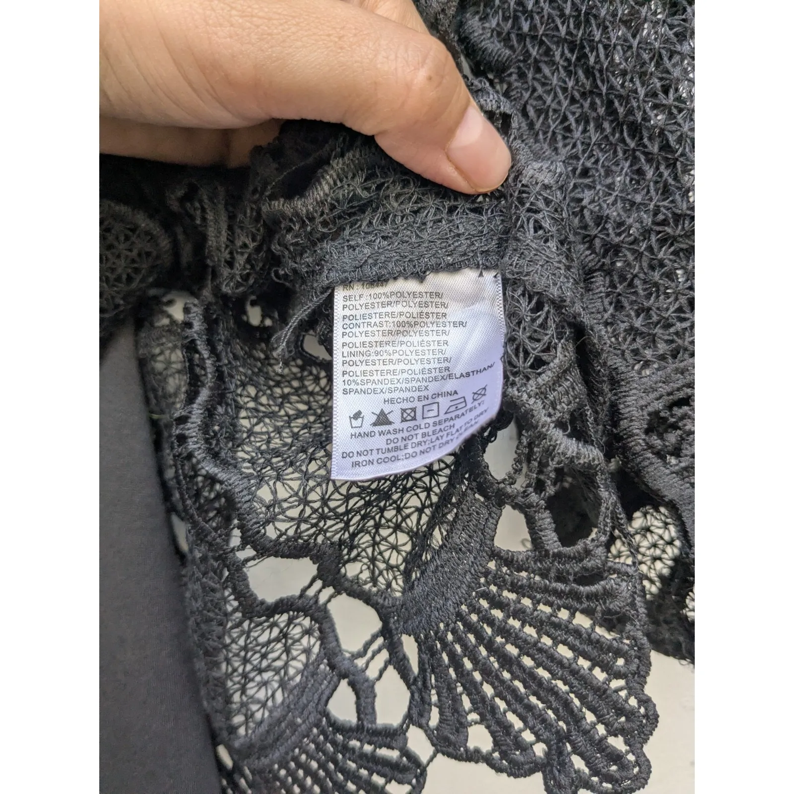 Anthropologie Maeve Auralis Black Studded Grunge Lace Blouse Size Small - Image 8