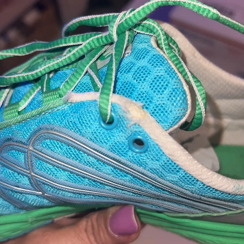 Merrell Turquoise and Lime Running Shoes 9.5 - Image 7