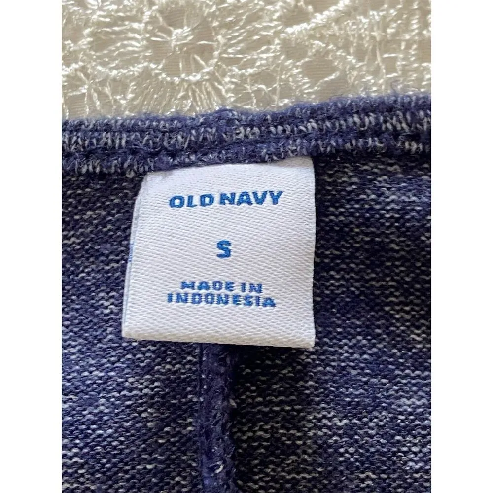 Old Navy Swing Dress Blue Heather Knit Long Sleeve Knee Length Size Small - Image 3