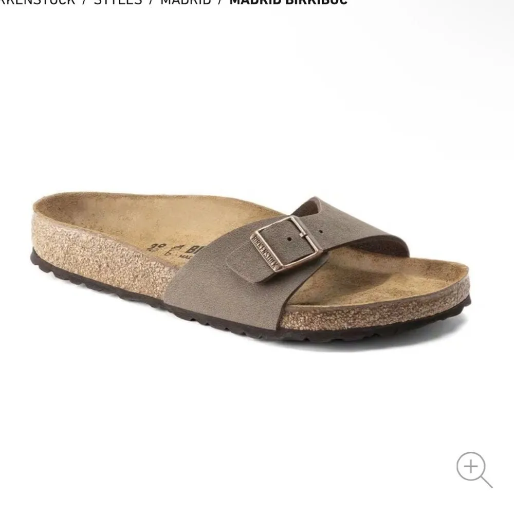 BIRKENSTOCK | Madrid Birkibuc Sandals in Mocha - Image 8