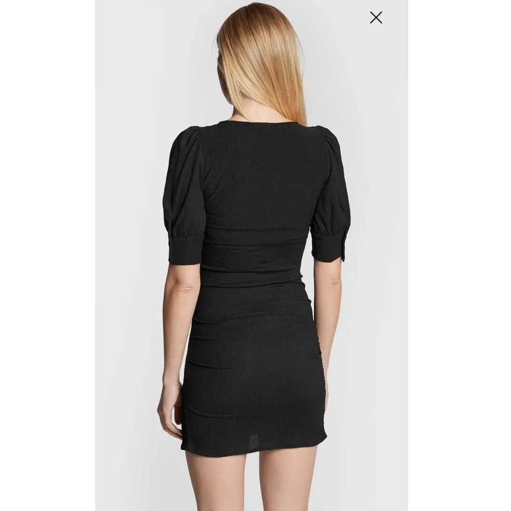 ba&sh Woody Ruffle Mini Dress in Black, Size M New w/Tag Retail $335 - Image 4