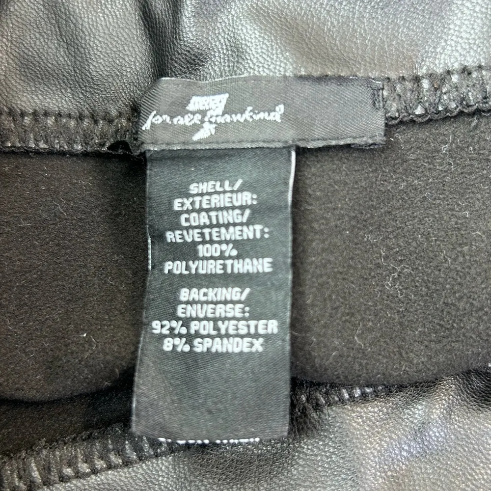 7 for All Mankind Faux Leather Leggings Black Size Medium - Image 4