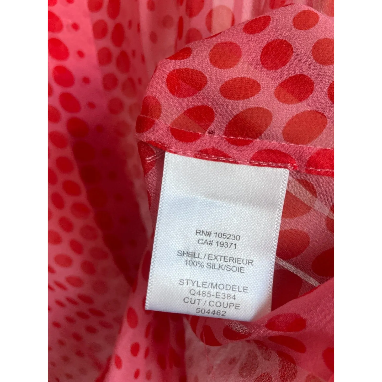 Equipment Femme Red Polka Silk Sleeveless Tank Top XS - Image 6