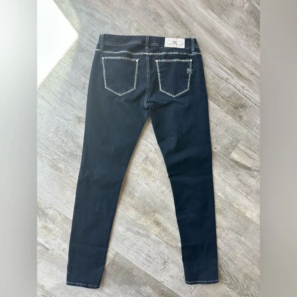 Women's Miss Me Jeans Size 30/31 Dark Navy Blue Signature Skinny - Image 8