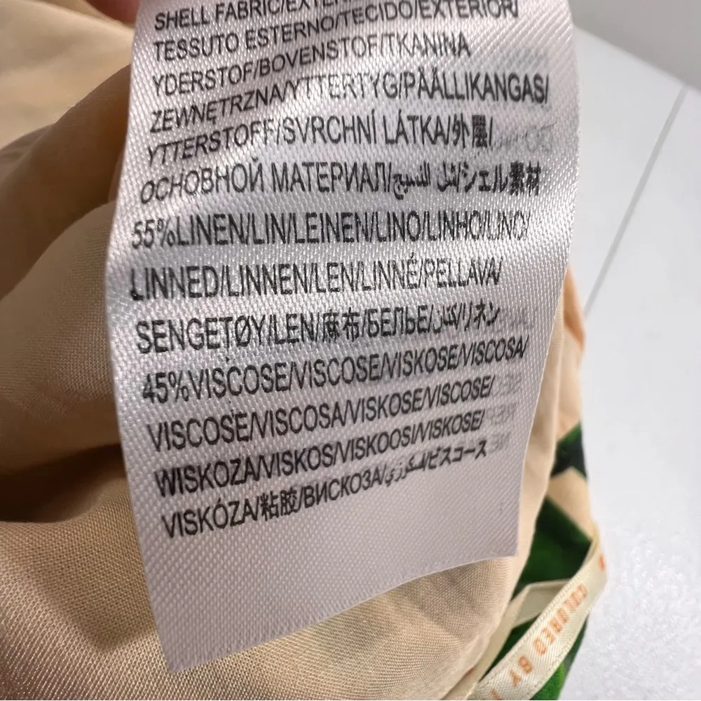 FARM Rio Tropical Leaves Linen-Blend Short - Image 8